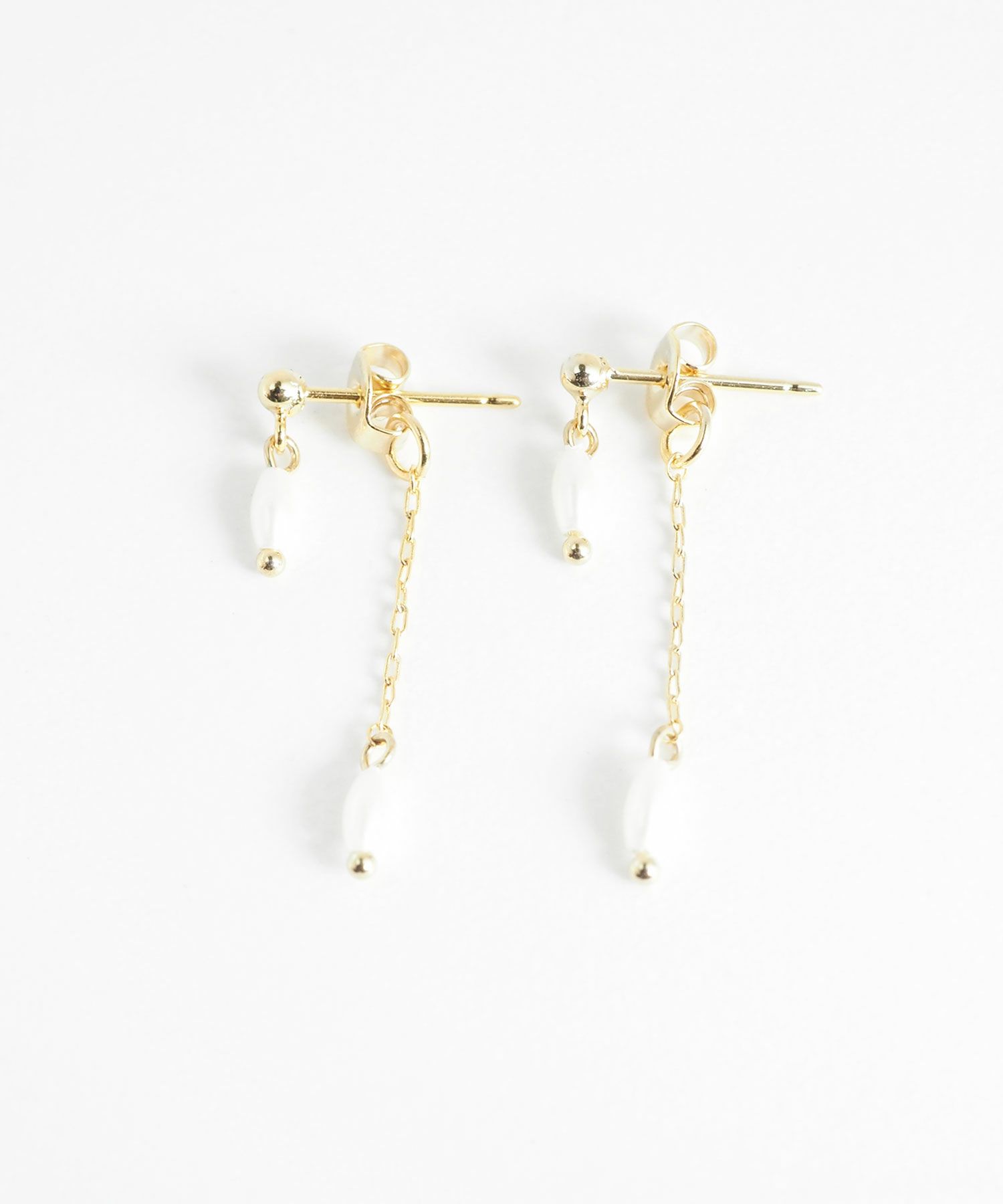 ドロップパールバックキャッチピアス