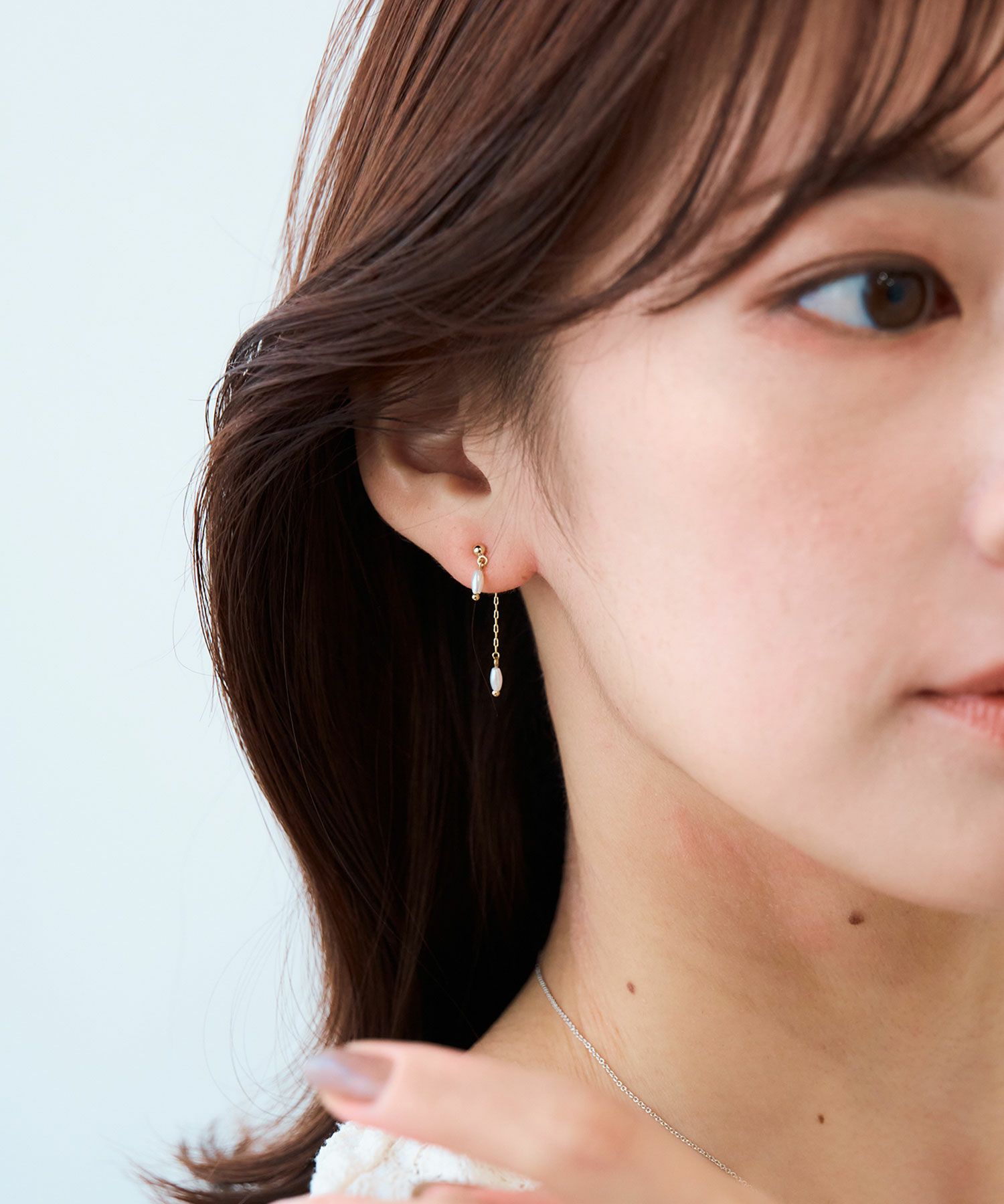 ドロップパールバックキャッチピアス