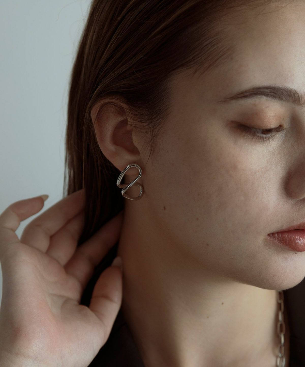 ニュアンスメタルハートピアス【MUK lucenzio】