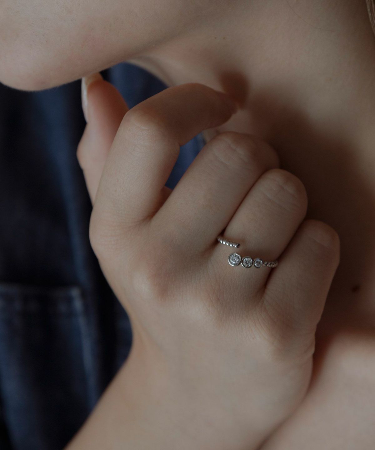 メタルキュービックジルコニアリング