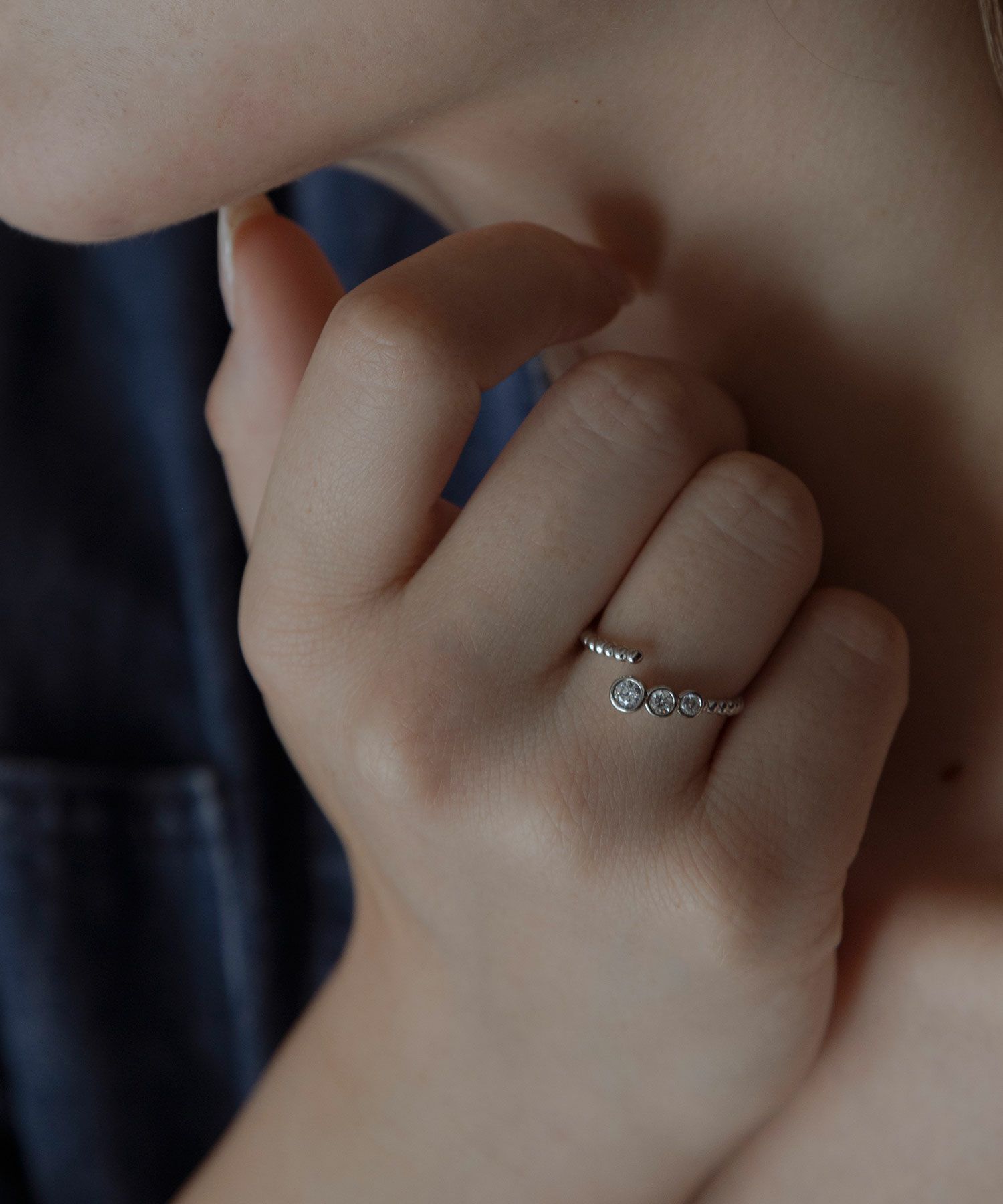 メタルキュービックジルコニアリング