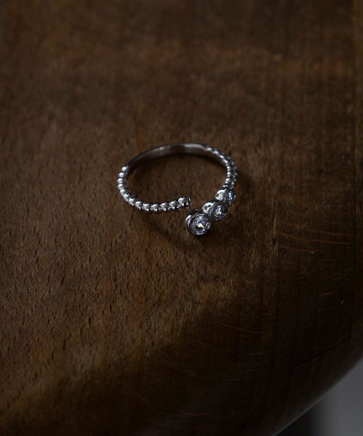 メタルキュービックジルコニアリング