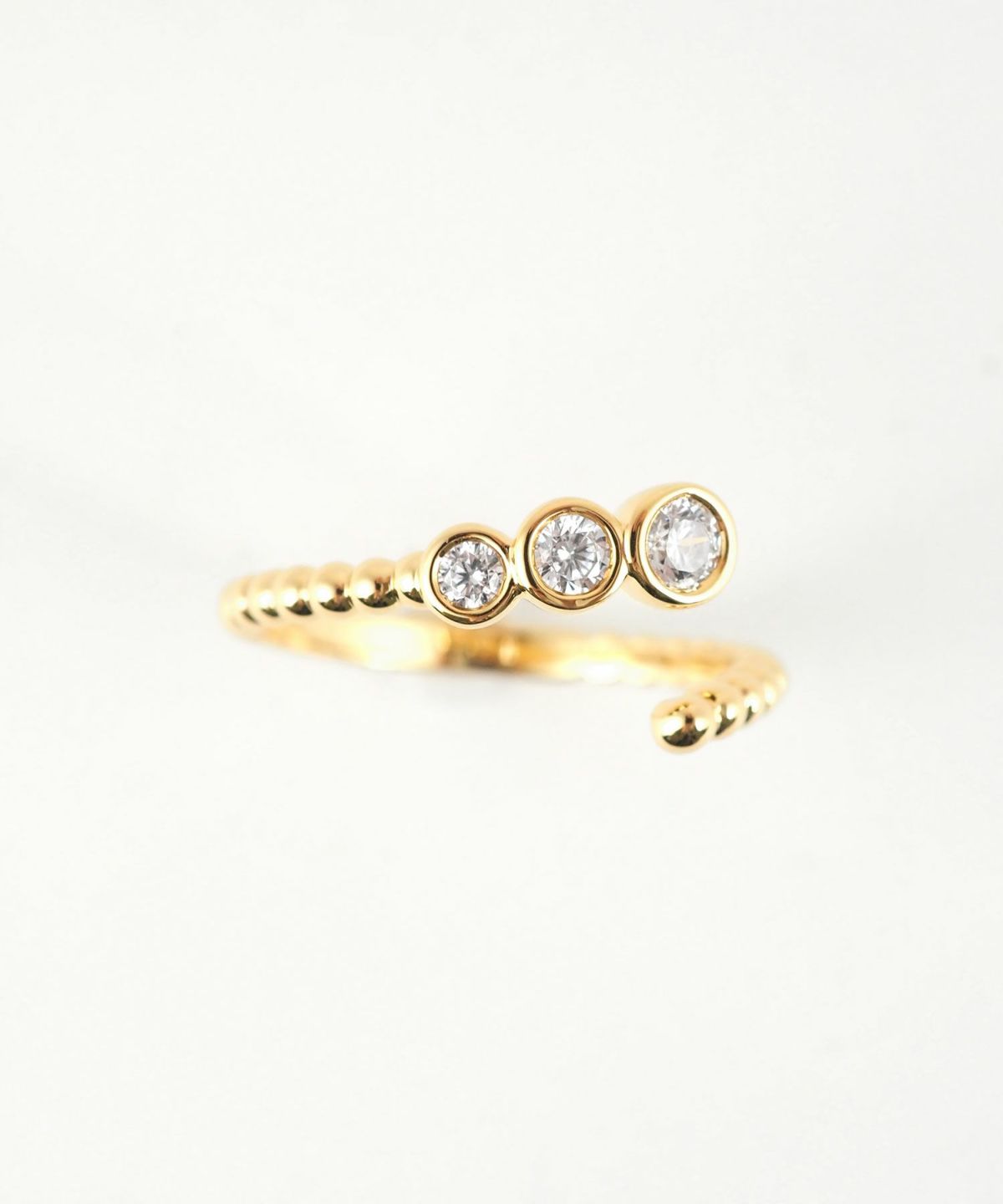 メタルキュービックジルコニアリング