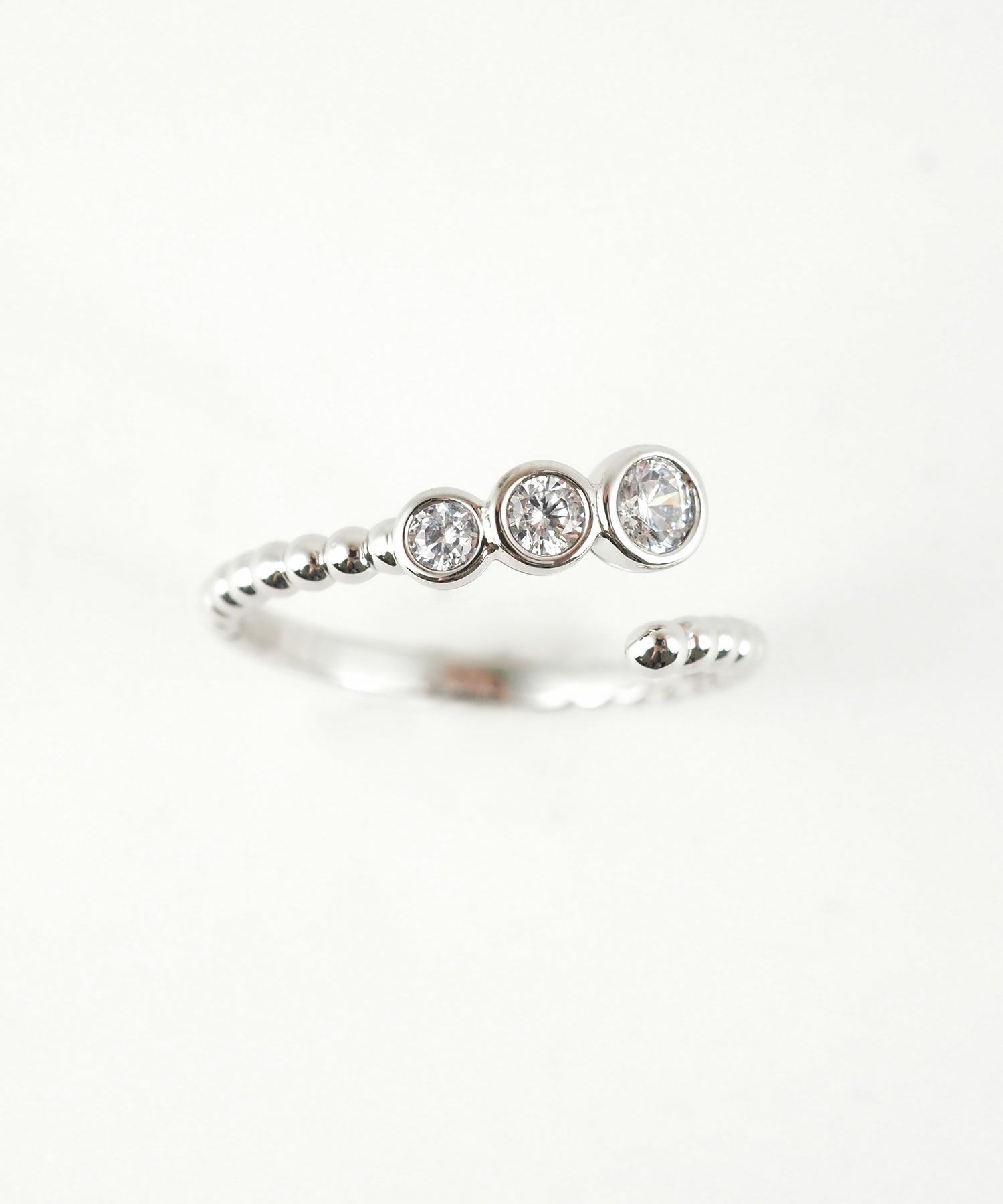 メタルキュービックジルコニアリング