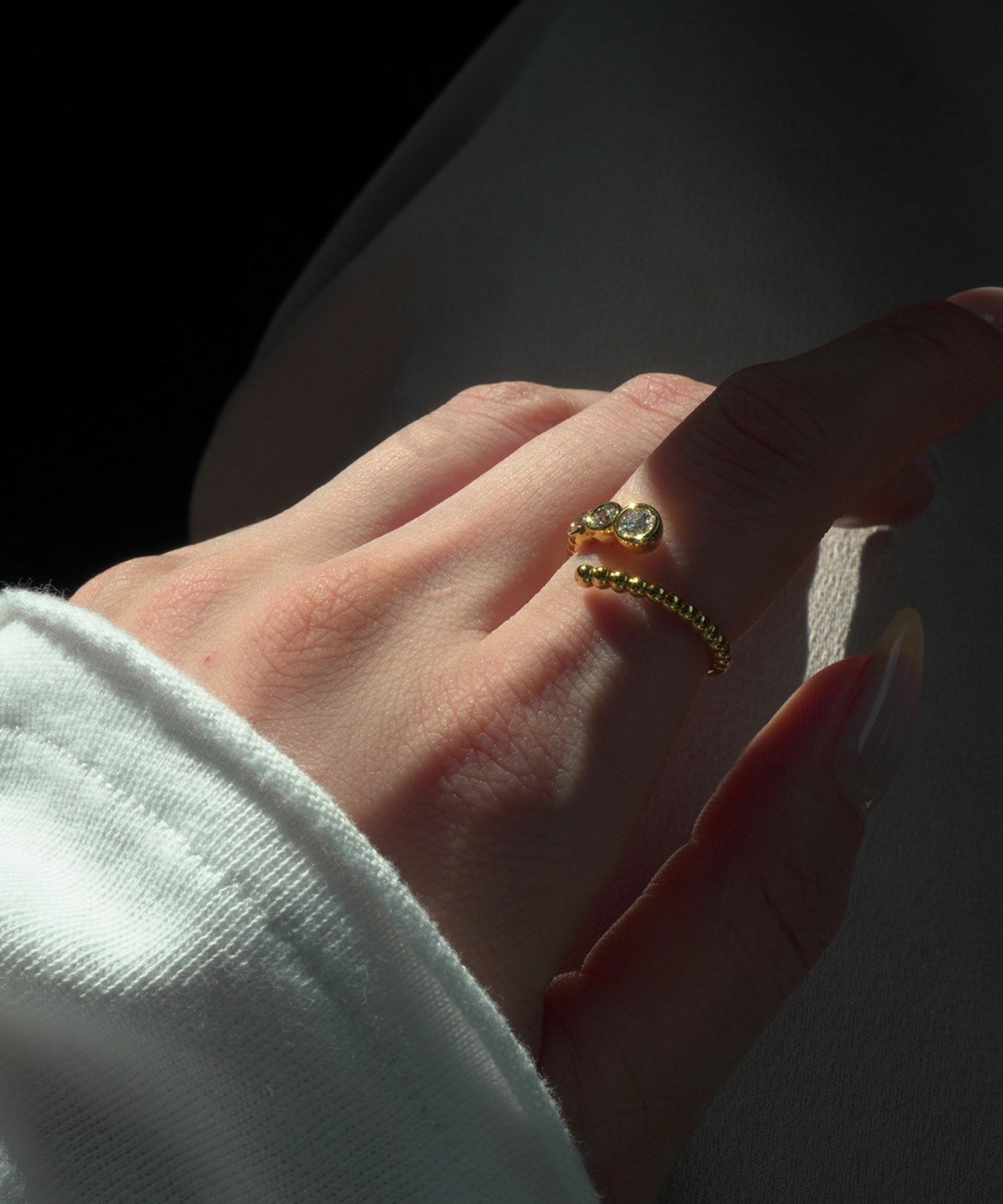 メタルキュービックジルコニアリング