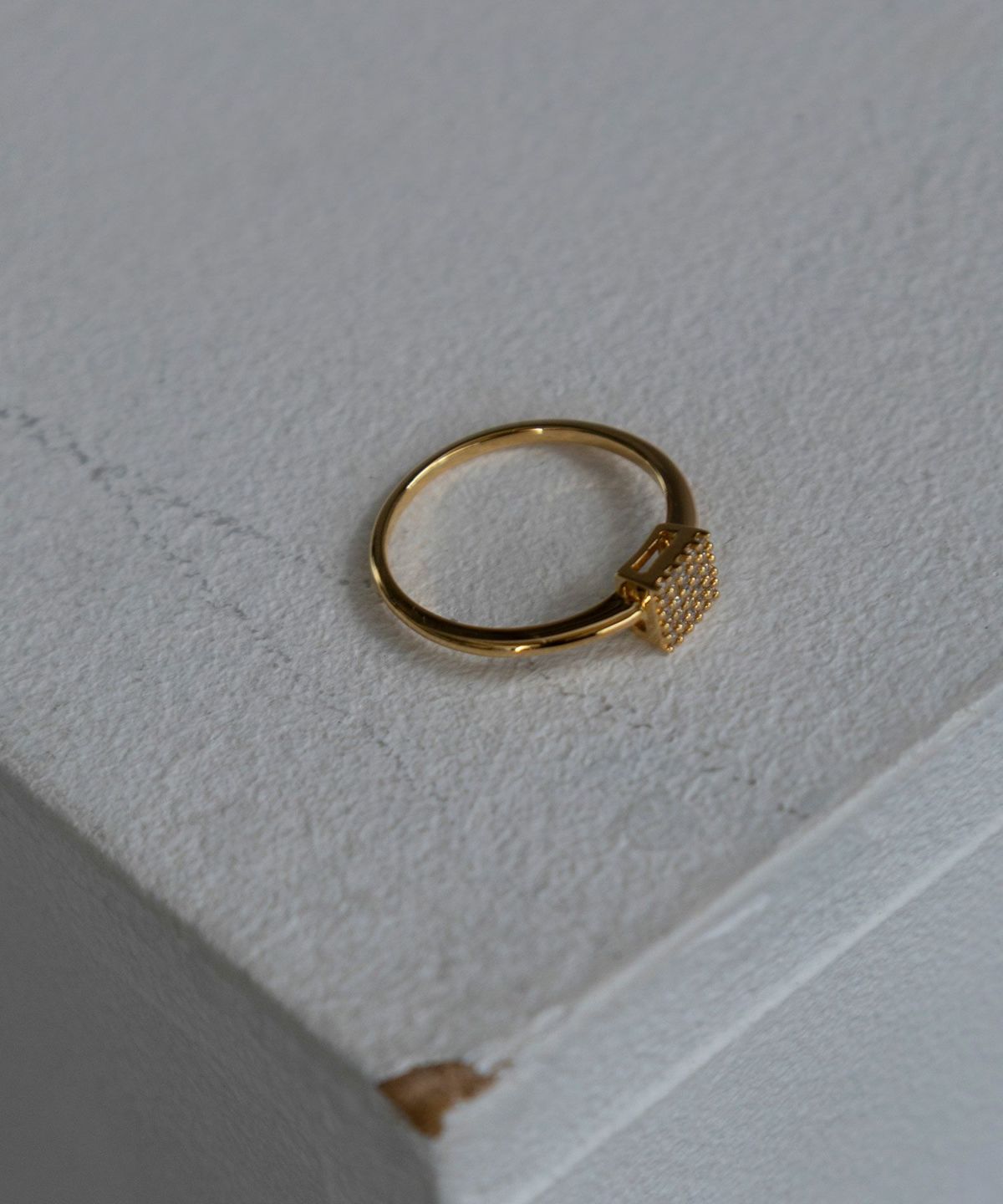 スクエアキュービックジルコニアリング