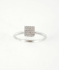 スクエアキュービックジルコニアリング