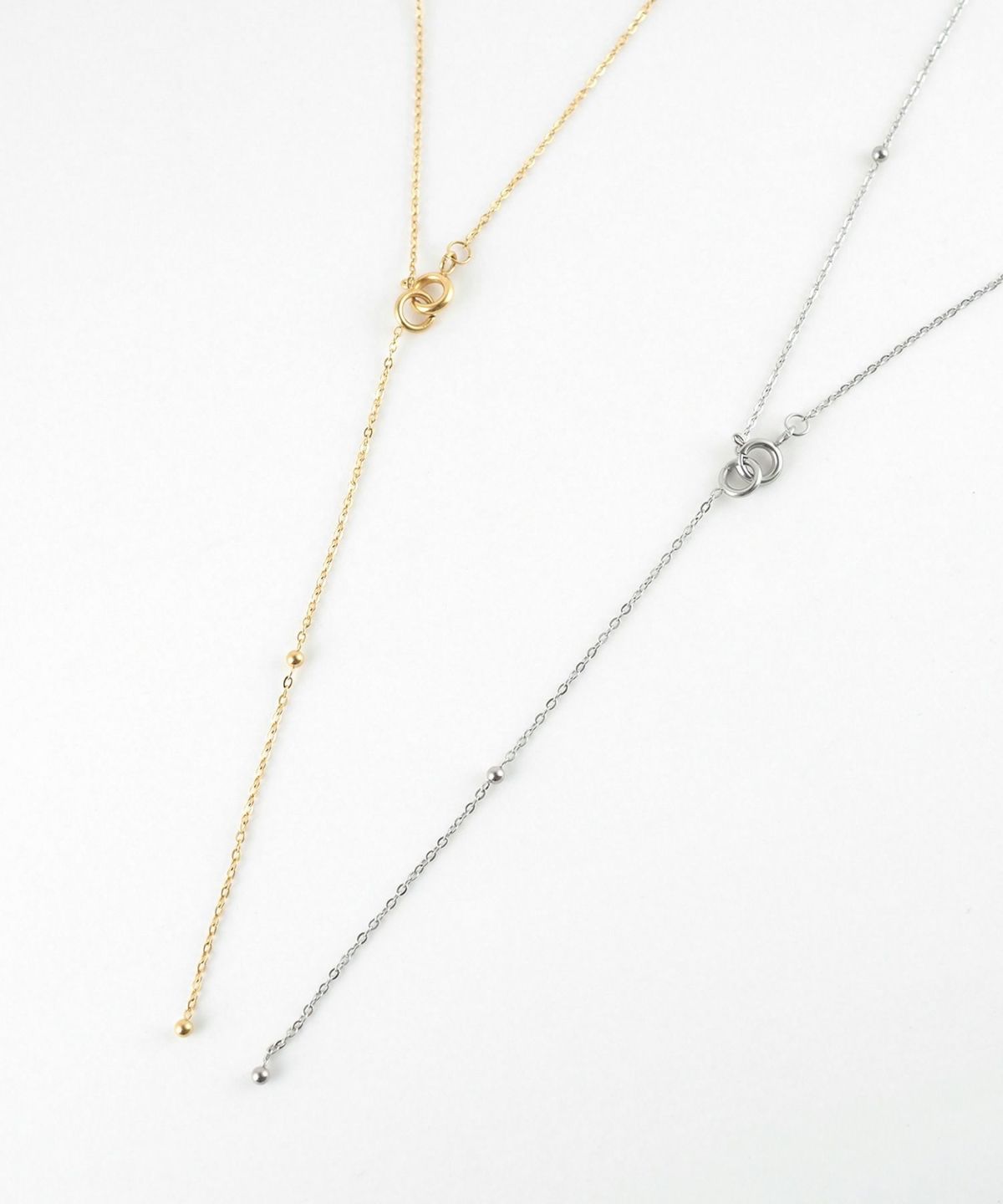 ステーションチェーンY字サージカルステンレスネックレス