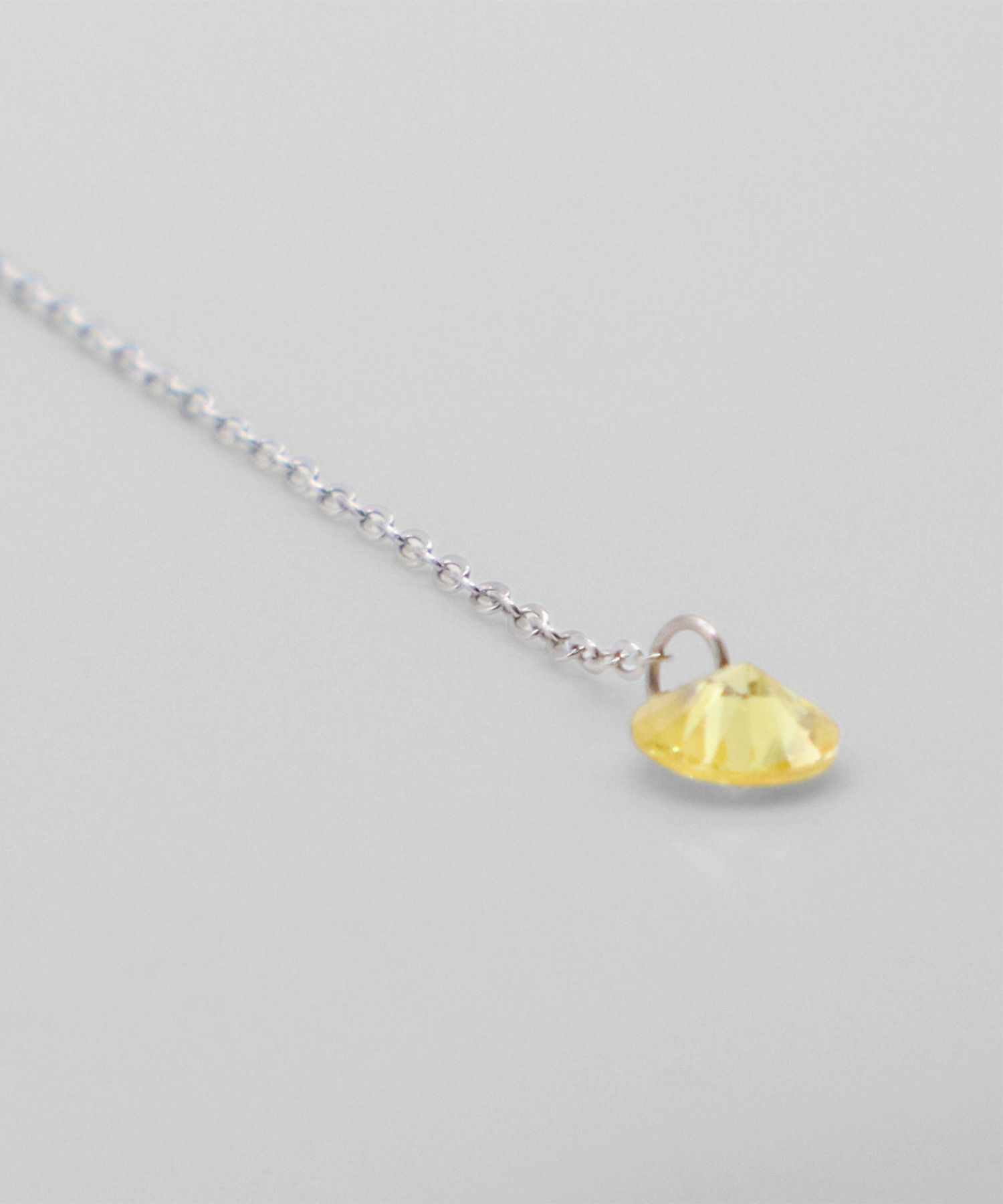 カラーストーンサージカルステンレスネックレス