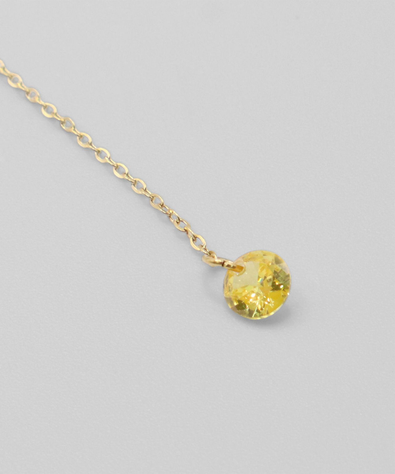 カラーストーンサージカルステンレスネックレス