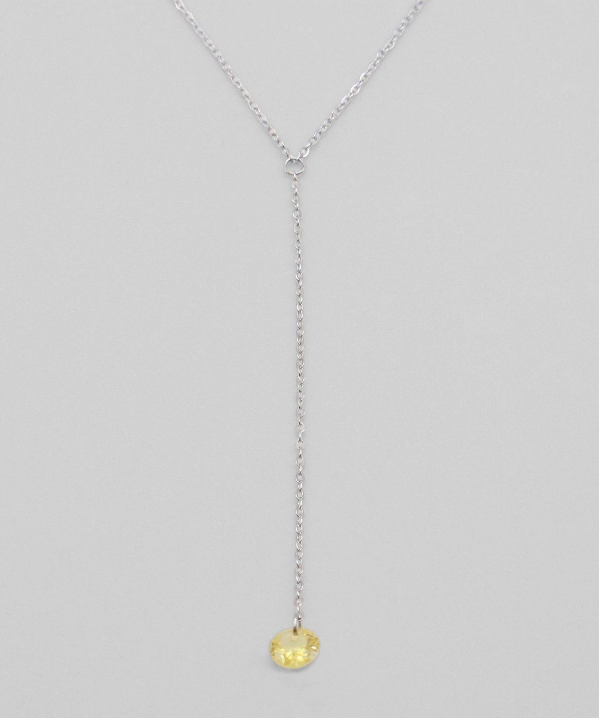 カラーストーンサージカルステンレスネックレス