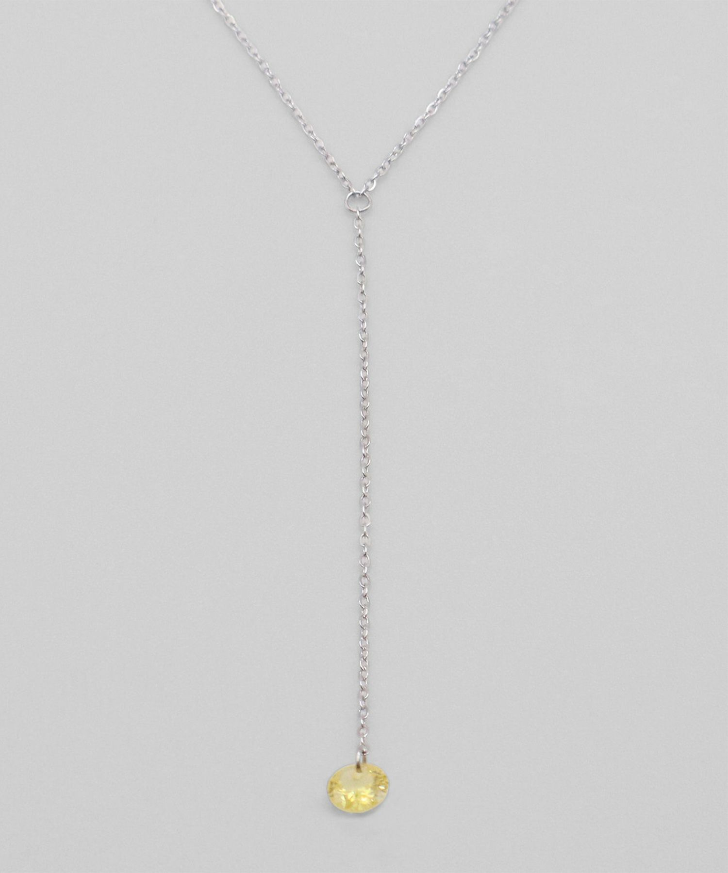 カラーストーンサージカルステンレスネックレス