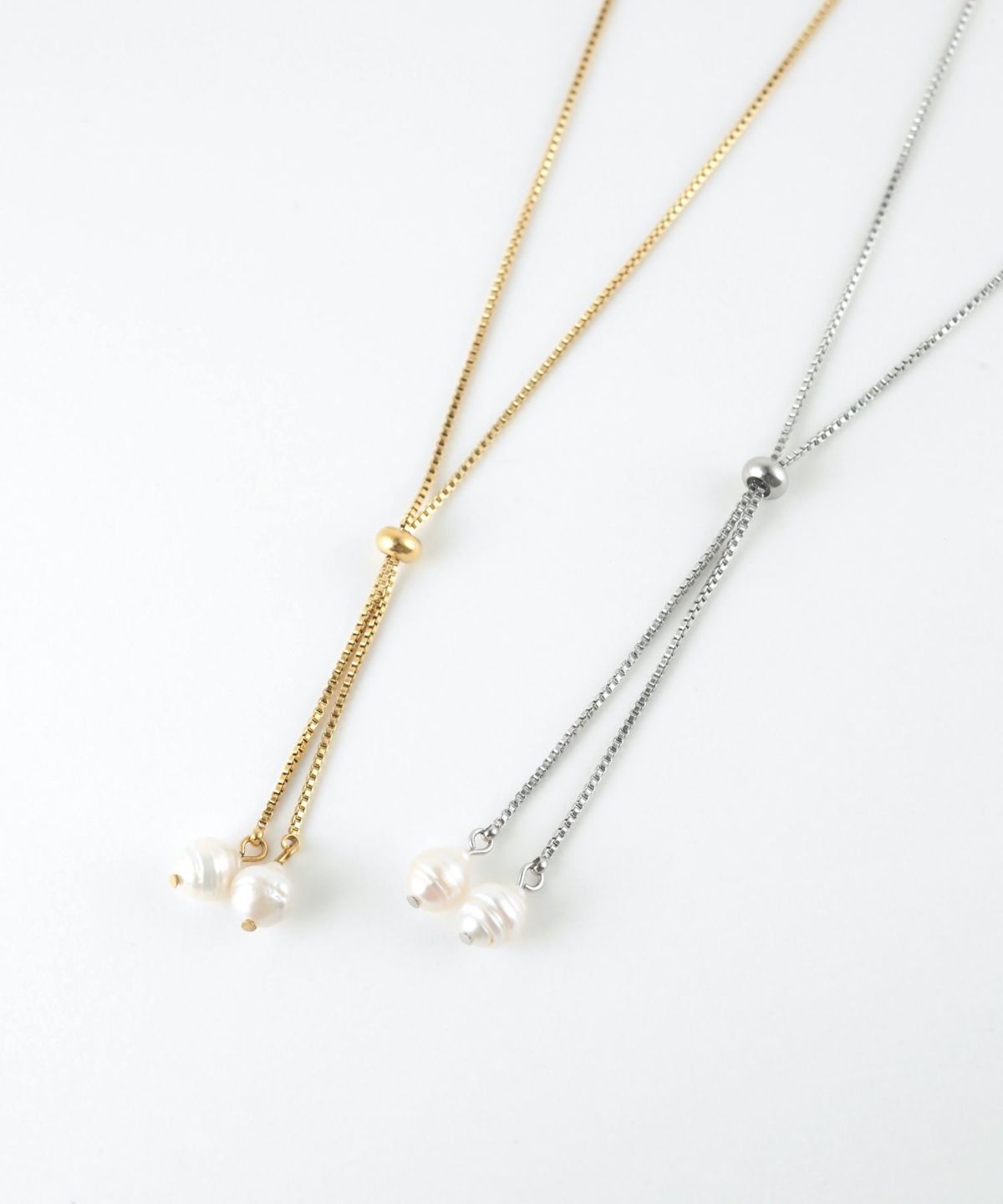 淡水パールスライドサージカルステンレスネックレス