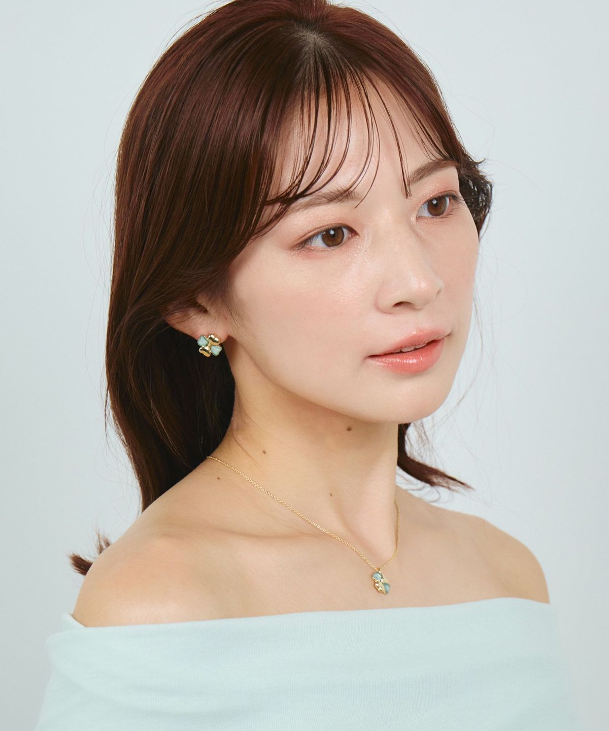 メタルクローバーチタンポストピアス