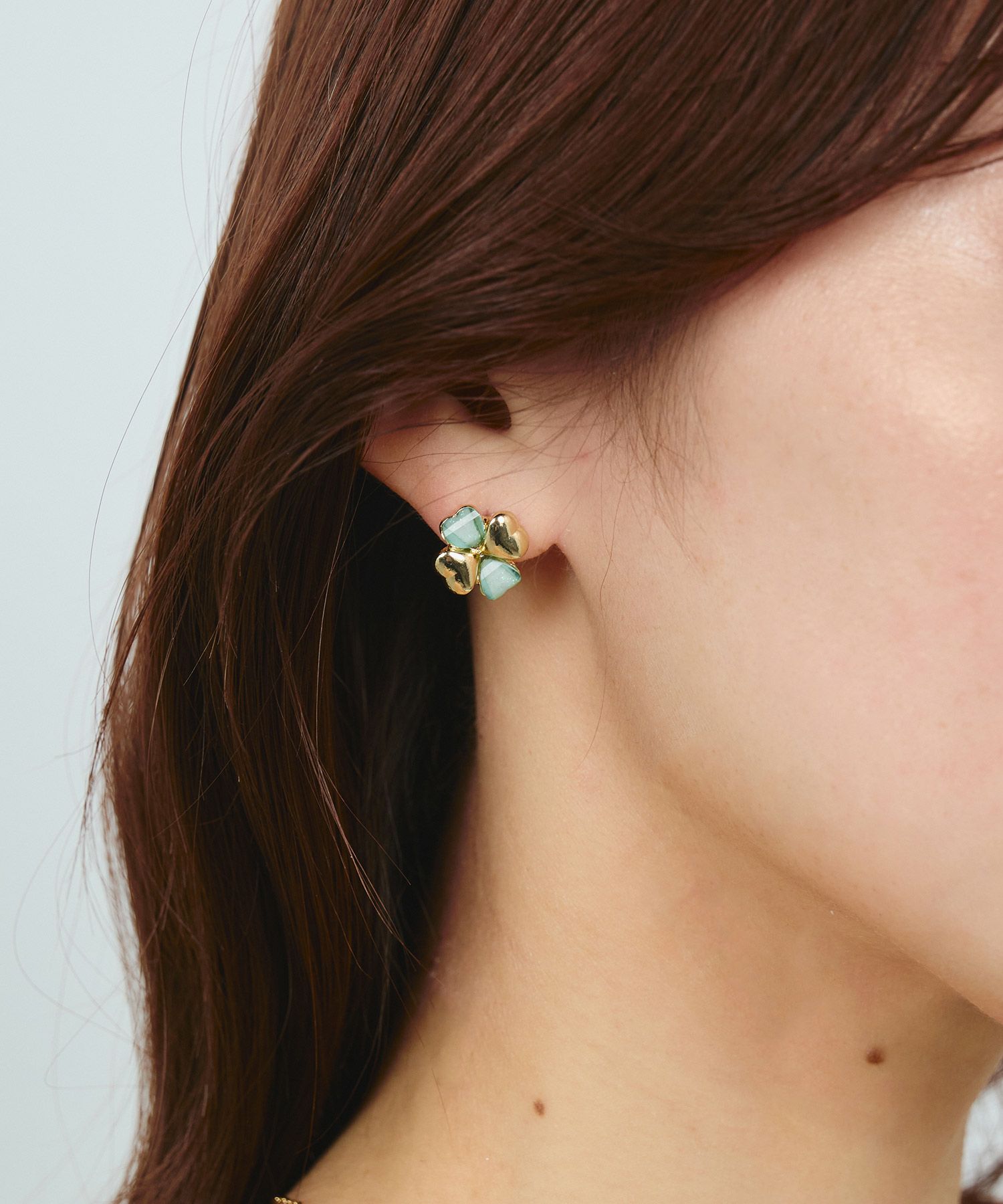 メタルクローバーチタンポストピアス