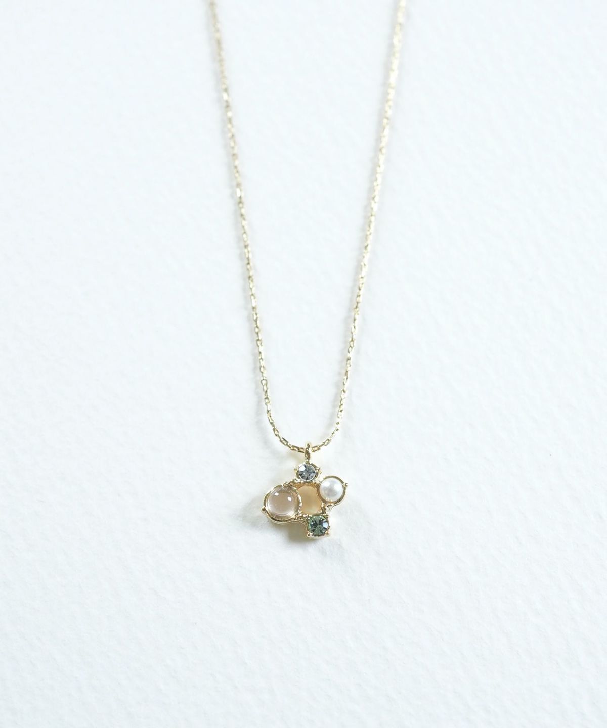 ナチュラルストーンスクエアネックレス【MUK Dreamy stone】