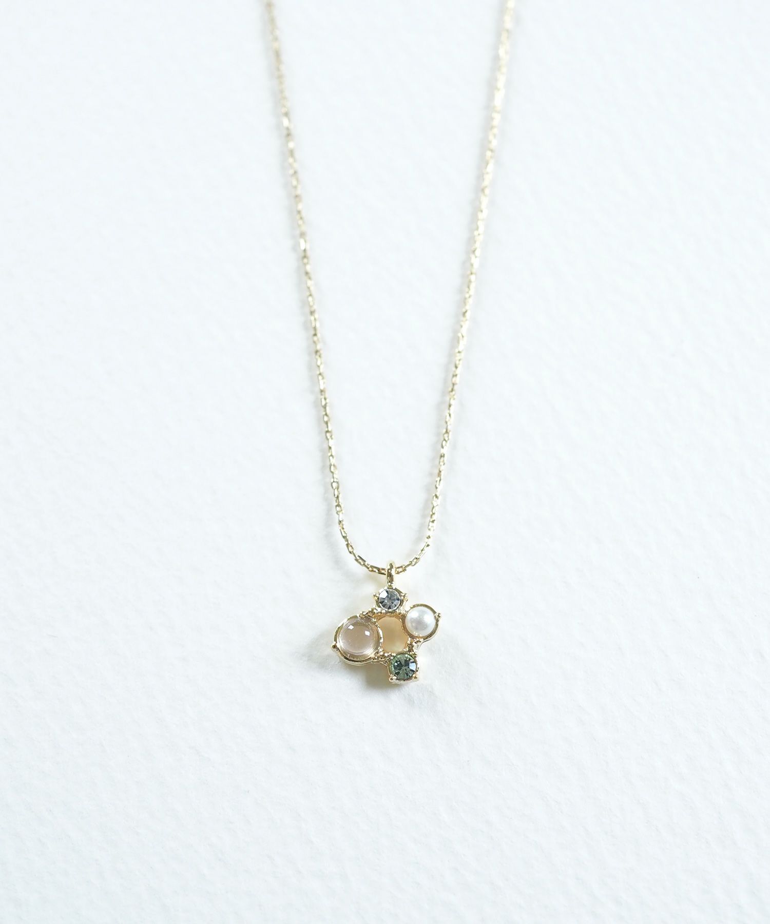 ナチュラルストーンスクエアネックレス【MUK Dreamy stone】