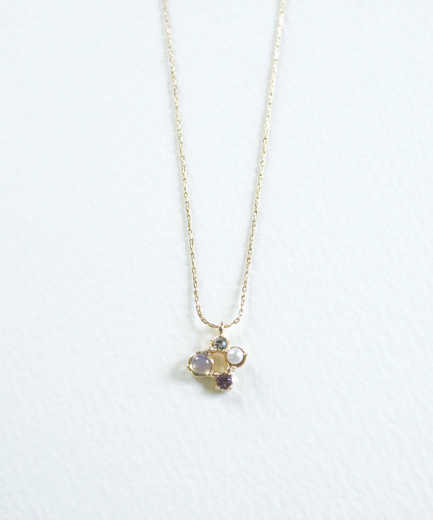 ナチュラルストーンスクエアネックレス【MUK Dreamy stone】