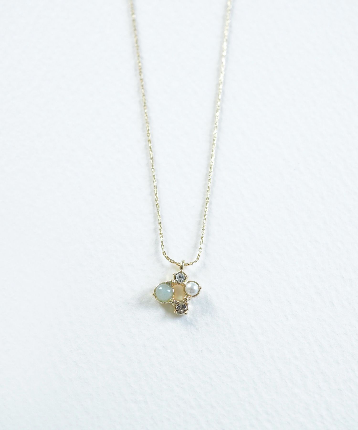 ナチュラルストーンスクエアネックレス【MUK Dreamy stone】