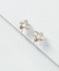 ナチュラルストーンスクエアノンホールイヤリング【MUK Dreamy stone】