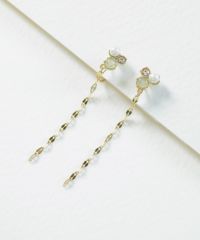 ナチュラルストーンチェーンノンホールイヤリング【MUK Dreamy stone】