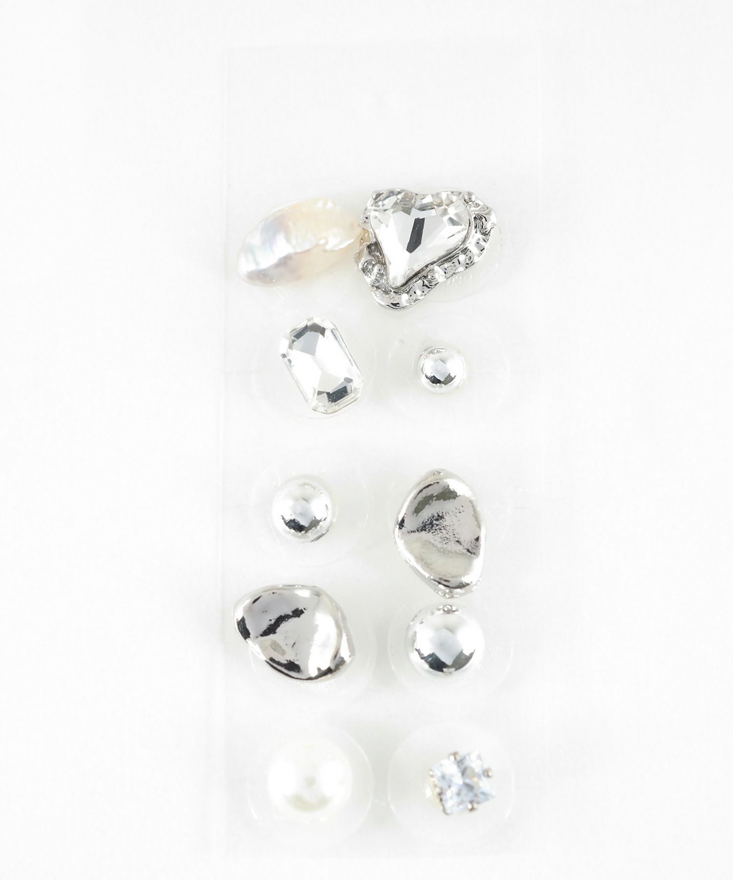 ストーンメタルパール耳つぼジュエリー