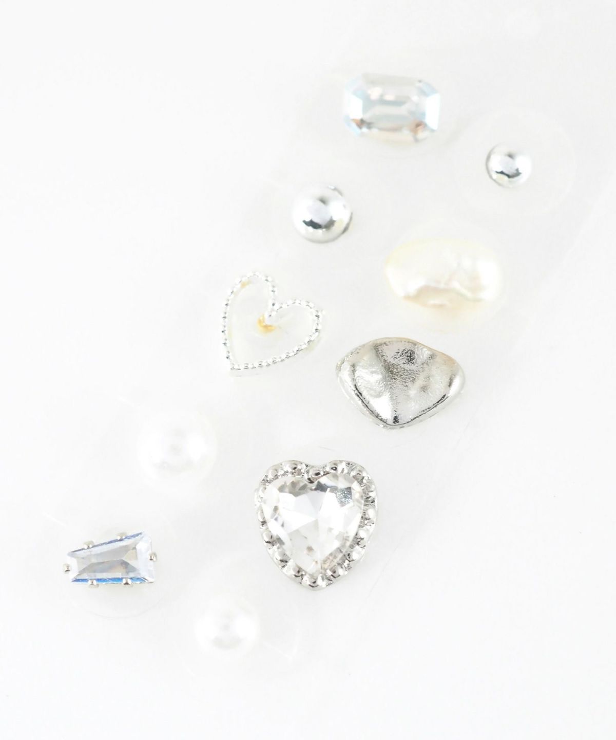 ハートストーンパール耳つぼジュエリー