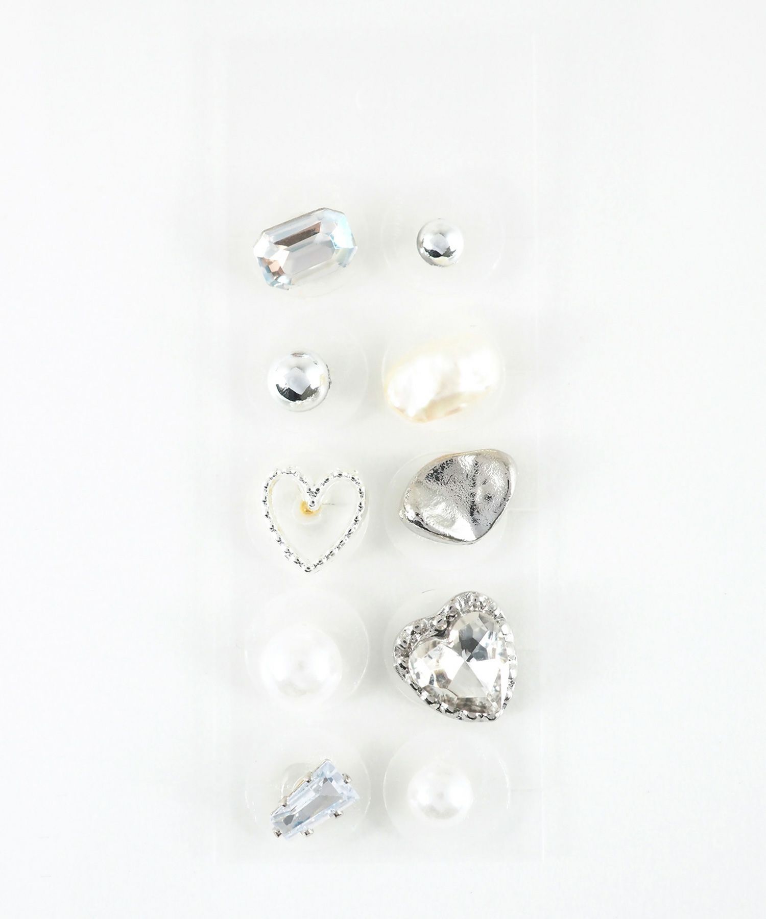 ハートストーンパール耳つぼジュエリー