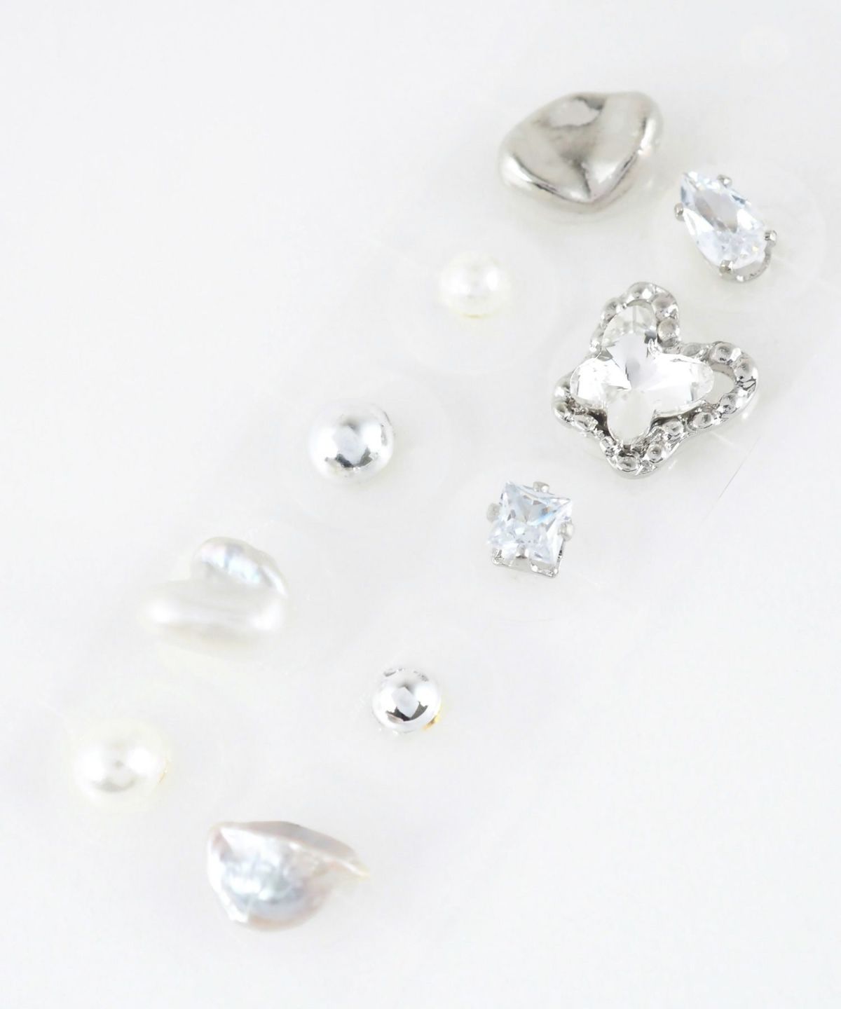 バタフライストーンパール耳つぼジュエリー