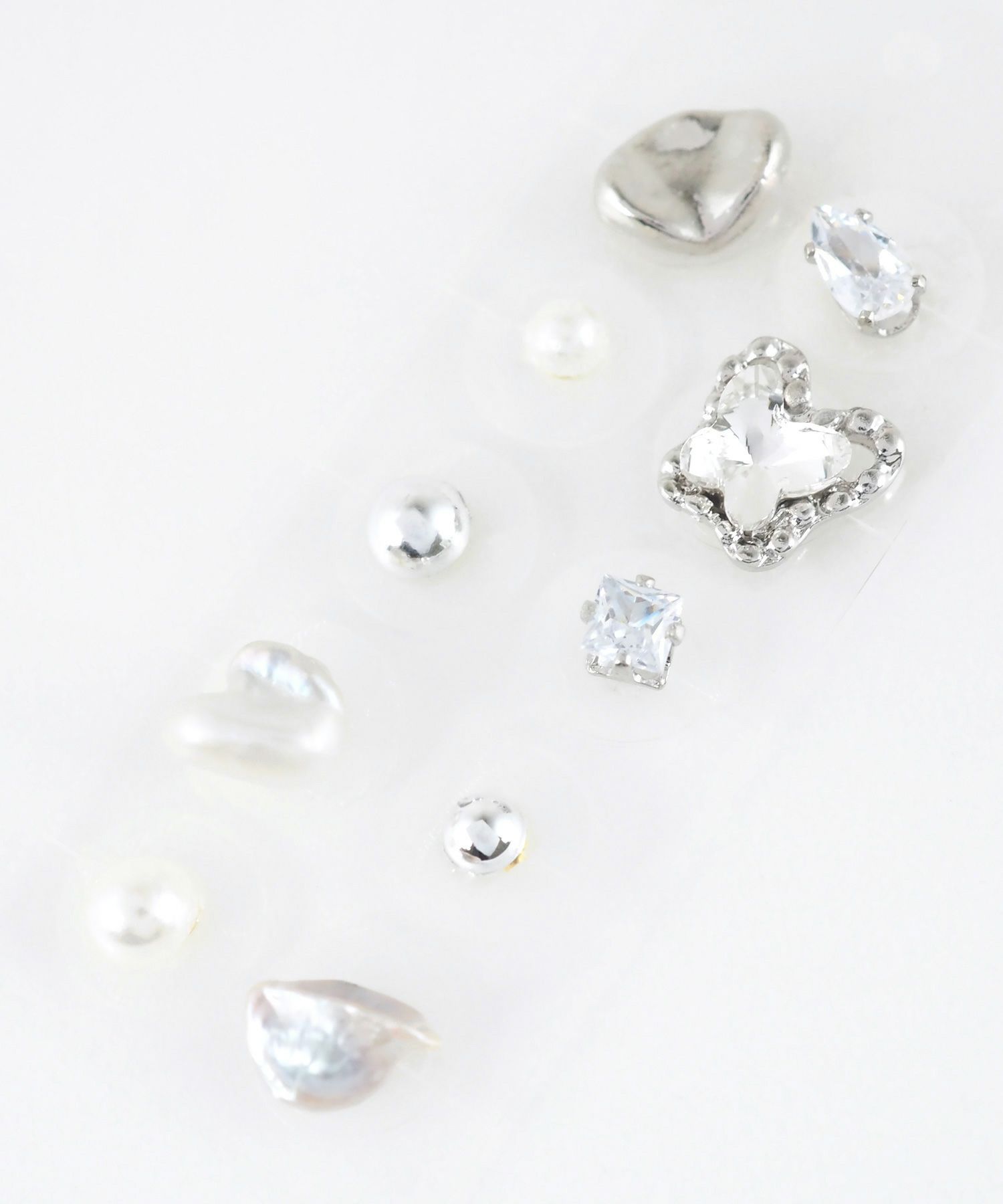 バタフライストーンパール耳つぼジュエリー