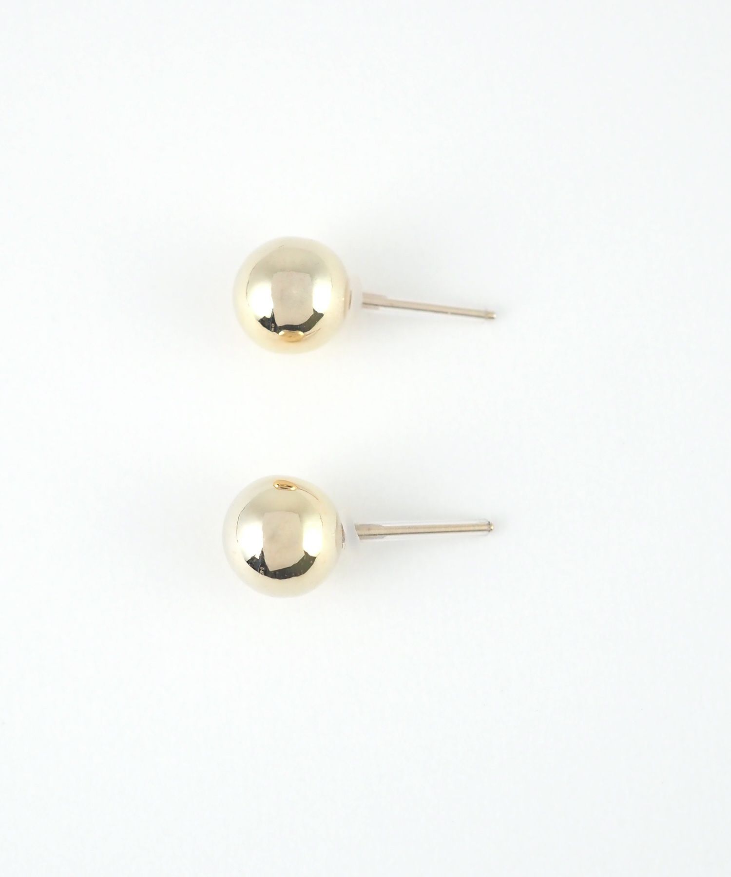 ミニメタルボール樹脂コーティングポストピアス【ISS】