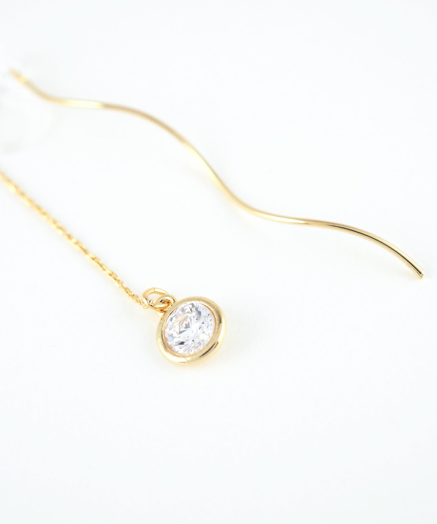 スウェイサークルウェーブ樹脂ノンホールイヤリング【ISS】