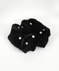 パール付きベロアシュシュ【Grace】