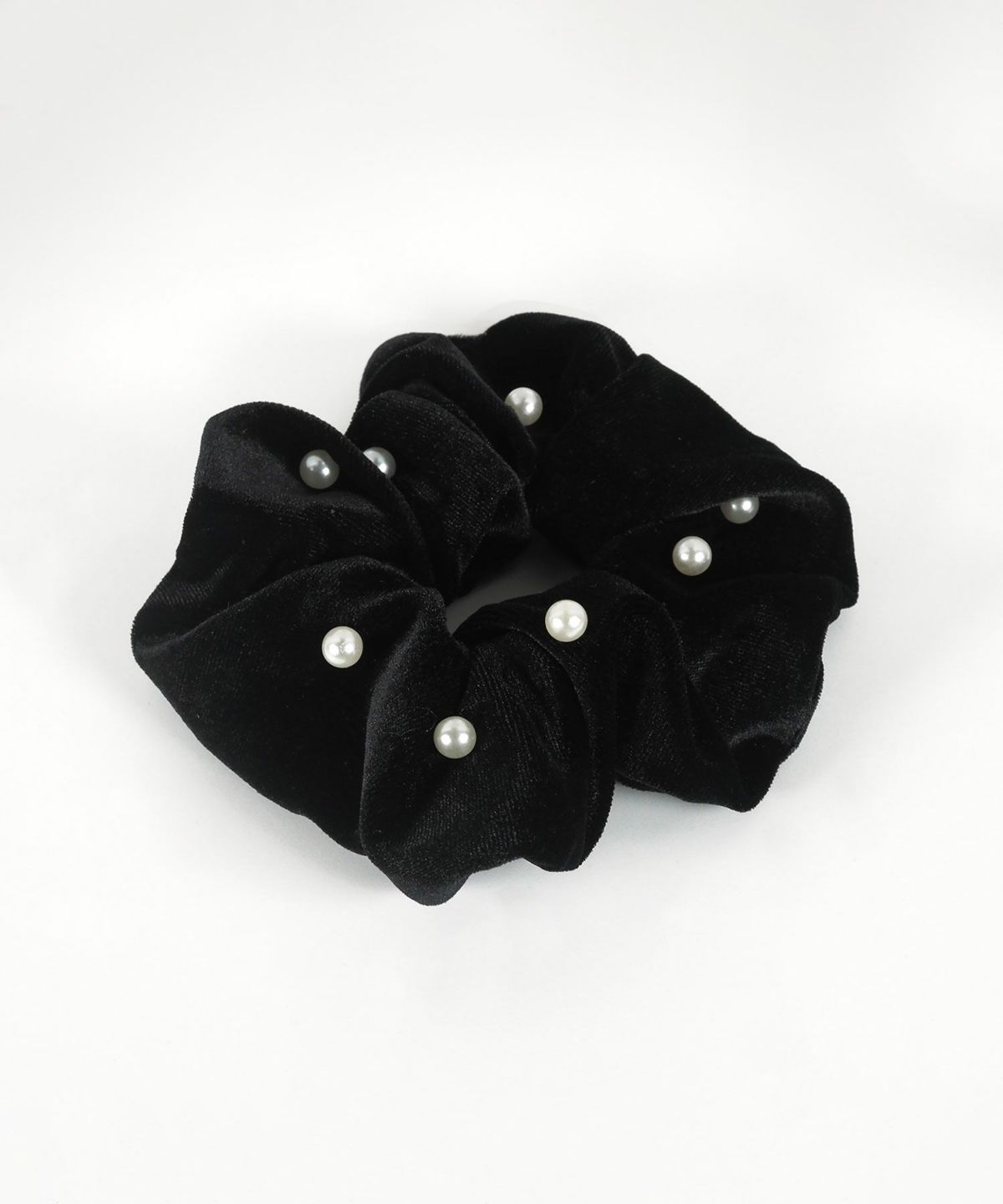 パール付きベロアシュシュ【Grace】