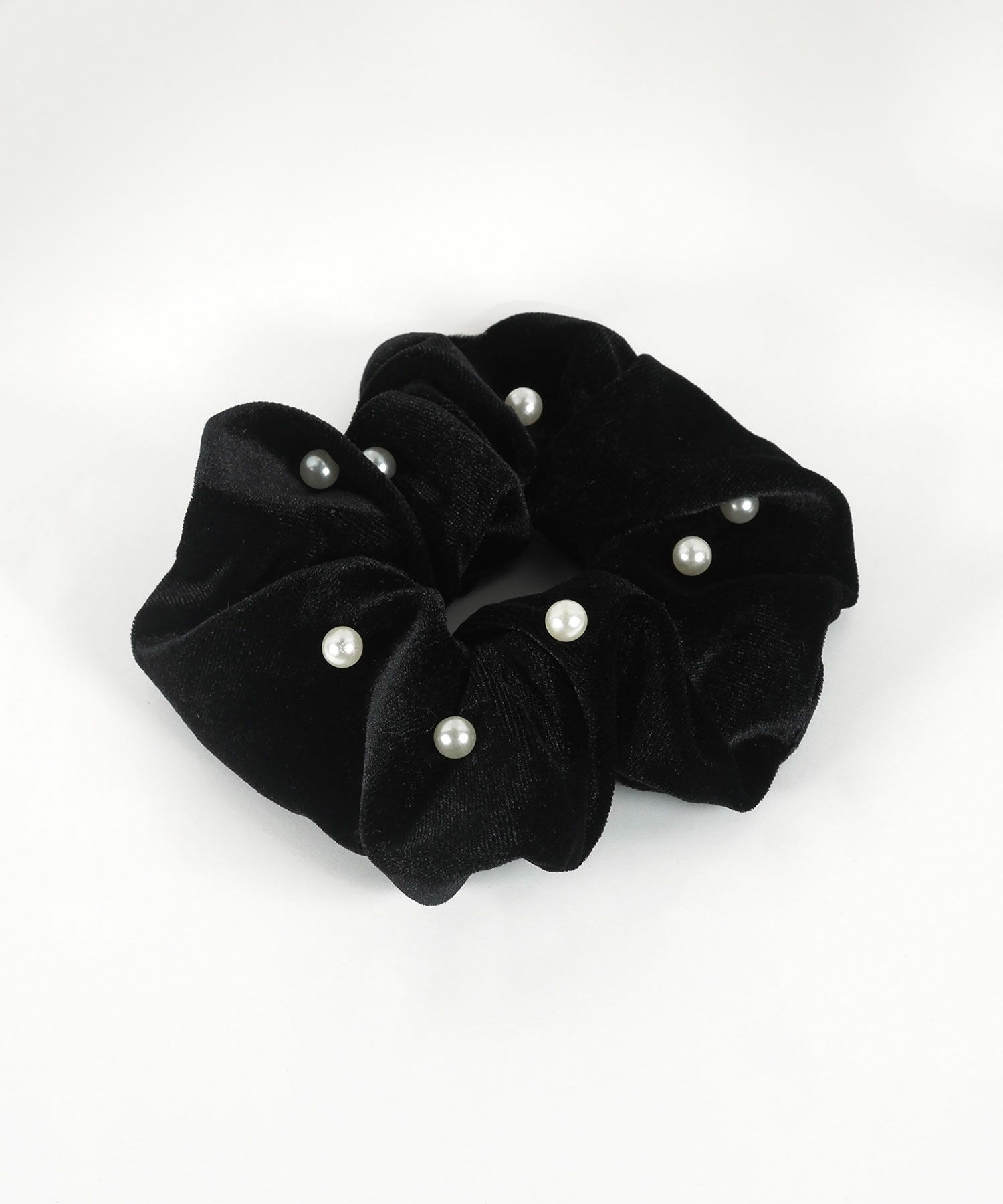 パール付きベロアシュシュ【Grace】