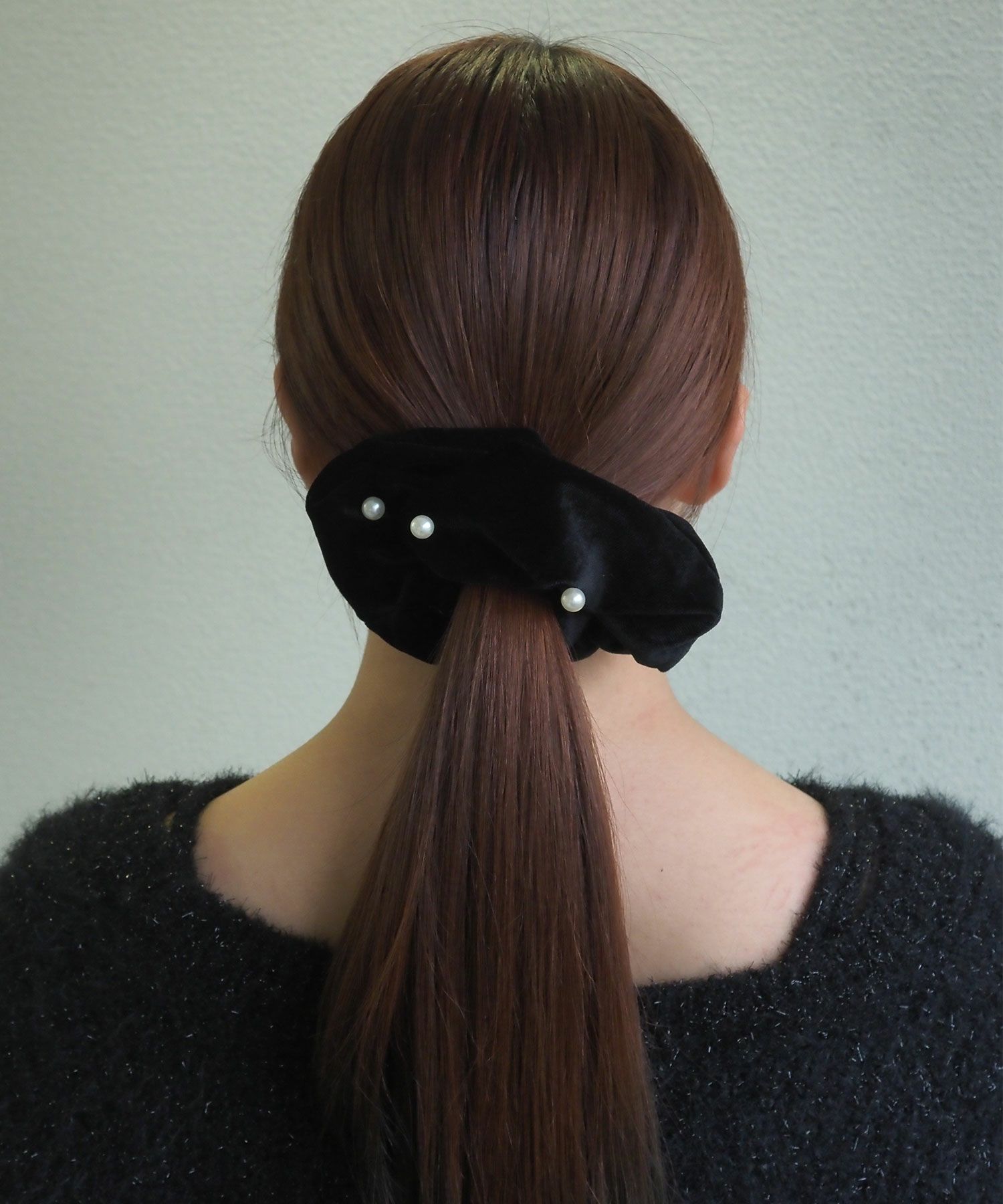 パール付きベロアシュシュ【Grace】