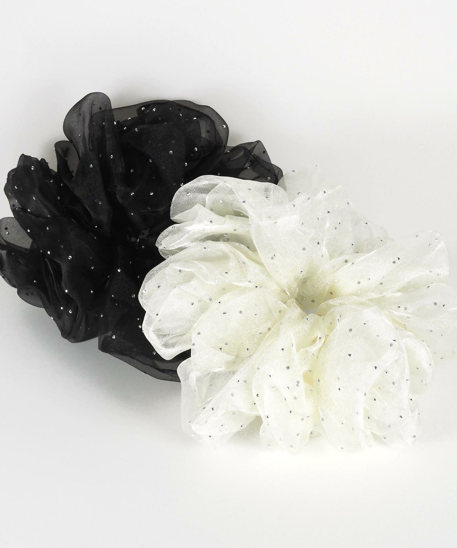 ストーン付きシアービッグシュシュ【Grace】