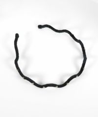 ストーン付きウェーブベロアカチューシャ【Grace】