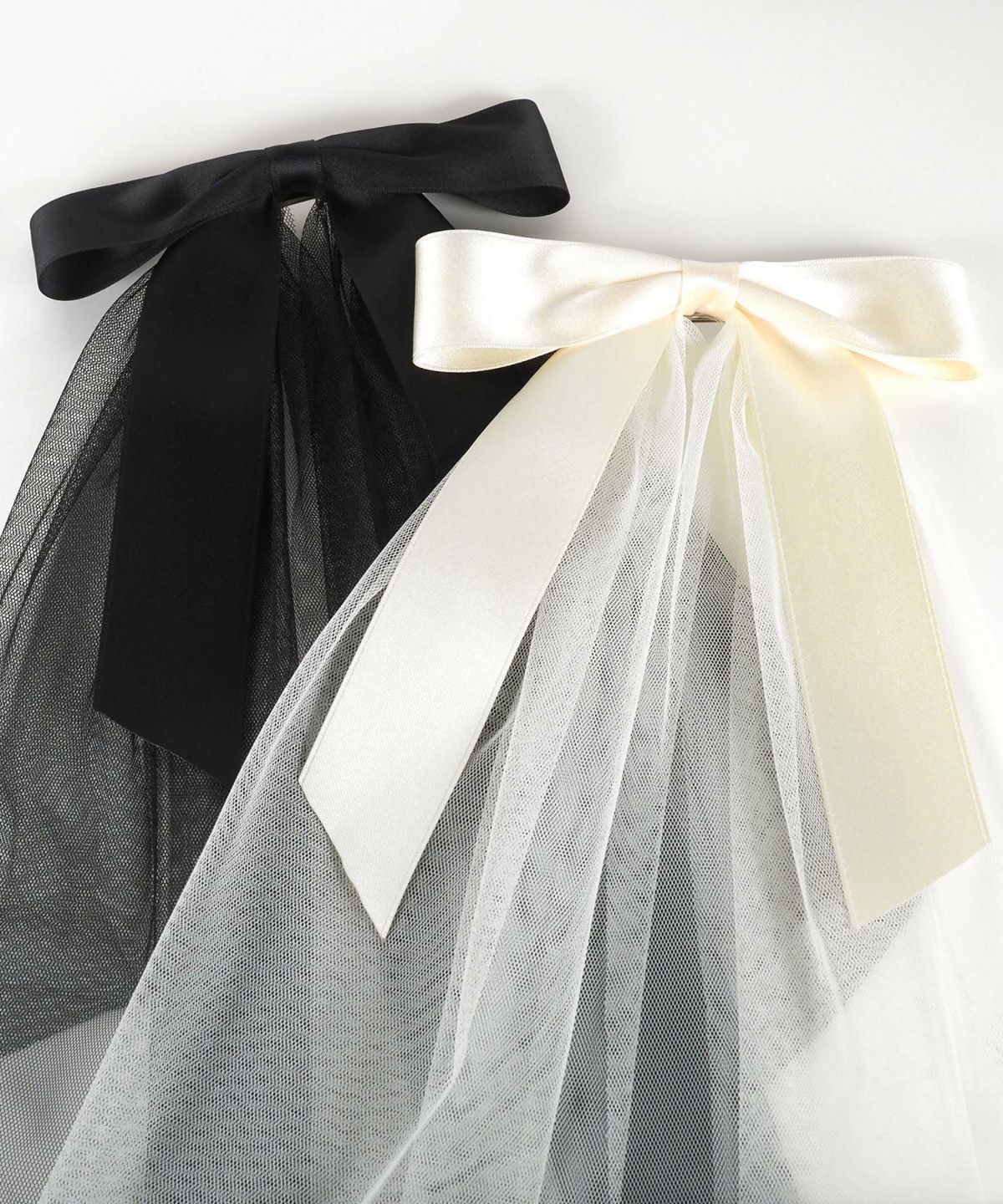 チュール付きビッグリボンバレッタ【Grace】