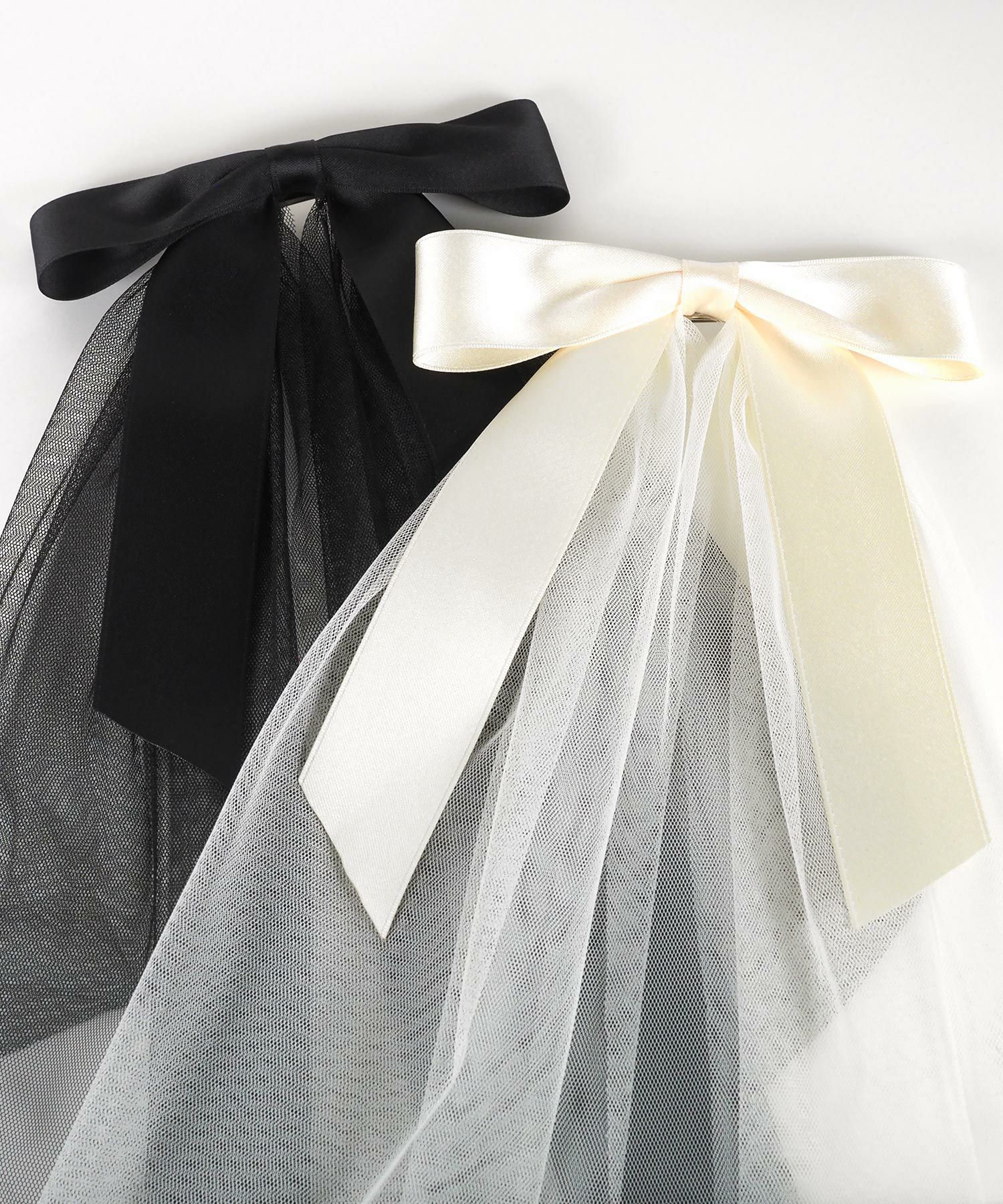 チュール付きビッグリボンバレッタ【Grace】