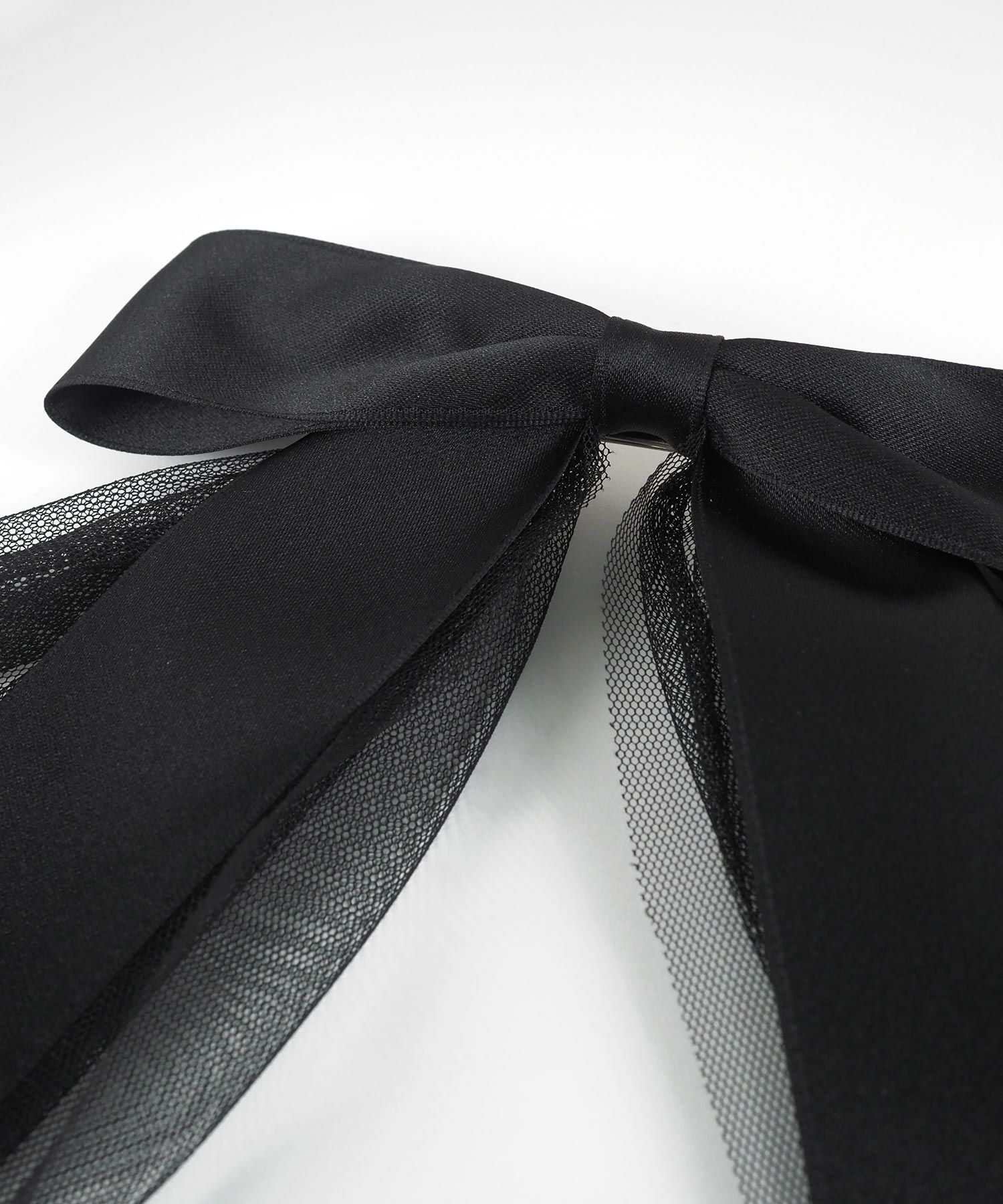 チュール付きビッグリボンバレッタ【Grace】