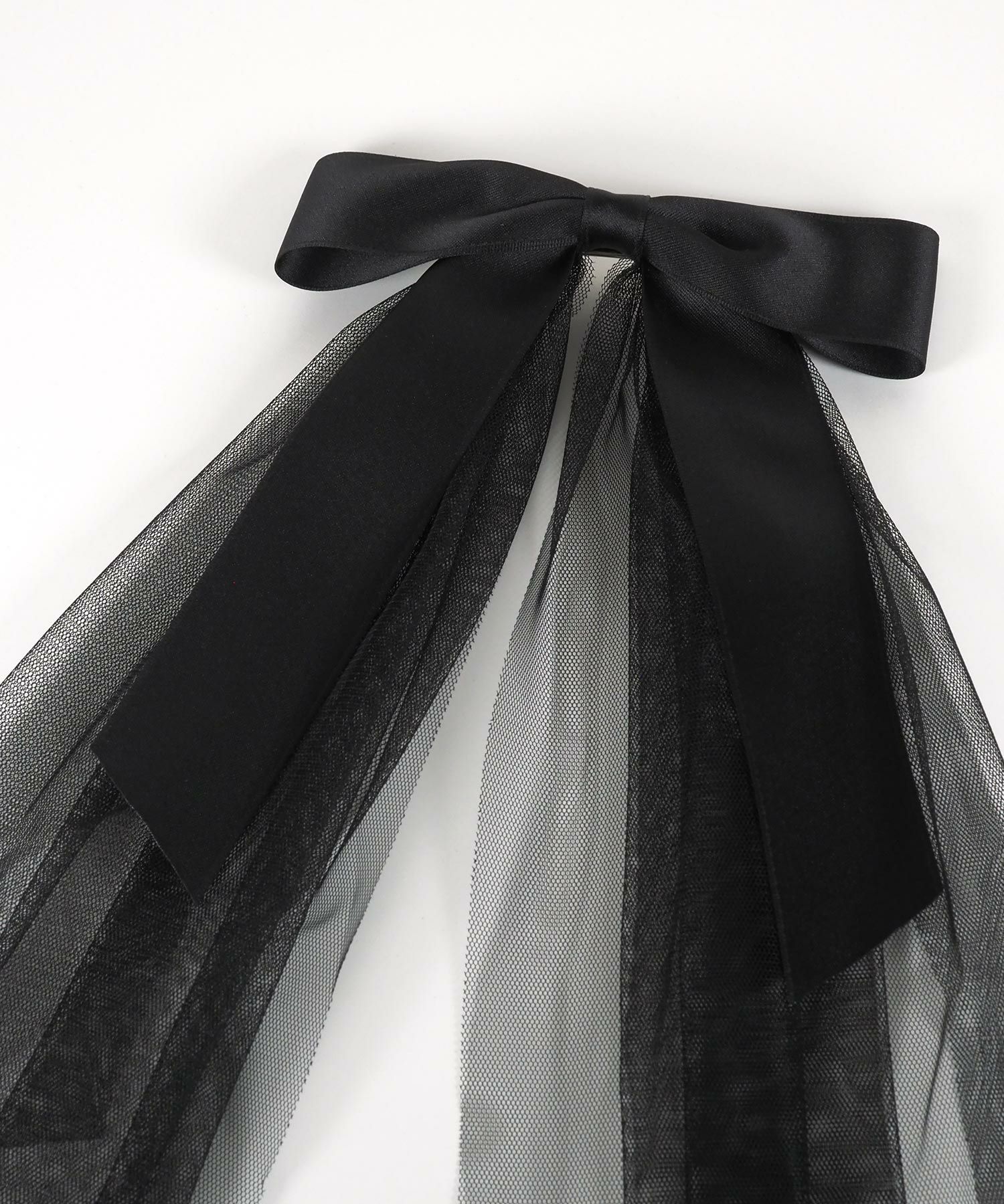 チュール付きビッグリボンバレッタ【Grace】