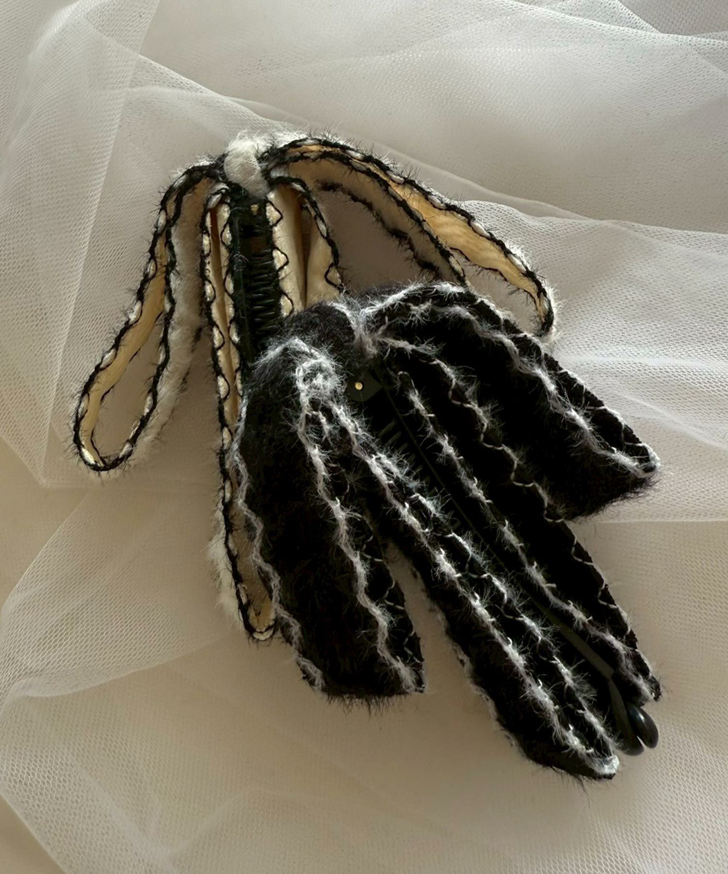 ツートンカラーニットバナナクリップ【Grace】