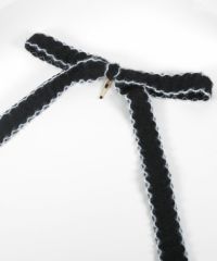 ツートンカラーニットリボンポニーフック【Grace】