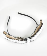 ツートンカラーニットリボンカチューシャ【Grace】