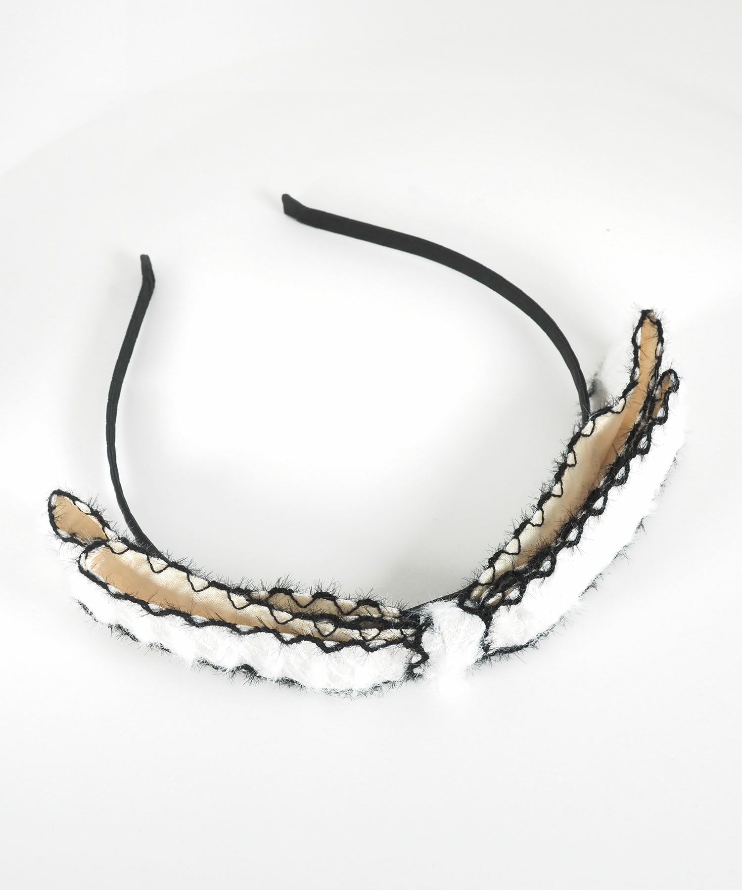 ツートンカラーニットリボンカチューシャ【Grace】