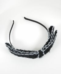 ツートンカラーニットリボンカチューシャ【Grace】