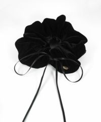 スリムリボン付きベロアシュシュ【Grace】