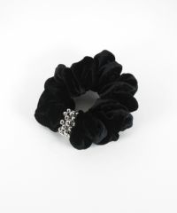 ビーズカフ付きベロアシュシュ【Grace】