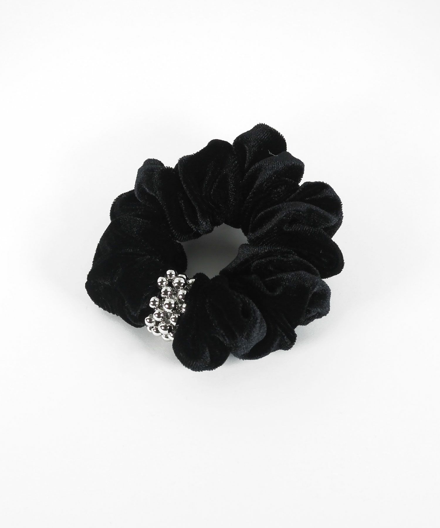 ビーズカフ付きベロアシュシュ【Grace】